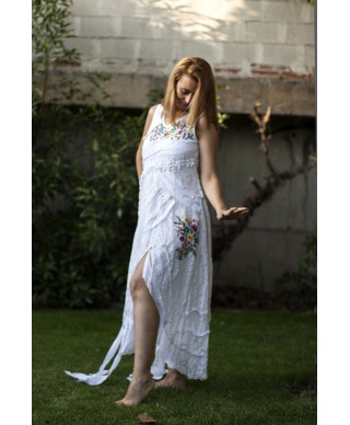 VESTIDO RIDABELLO    MIDI    BLANCO