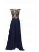 VESTIDO JUPITER   LARGO AZUL MARINO    ALMA COUTURE