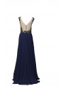 VESTIDO JUPITER   LARGO AZUL MARINO    ALMA COUTURE