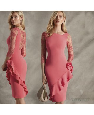 VESTIDO MONICA  CORTO  CORAL  ESPERANZA