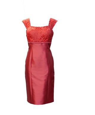 VESTIDO CON CHAQUETA    CORTO ROJO   CABOTINE