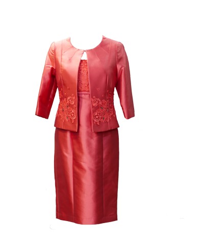 VESTIDO CON CHAQUETA    CORTO ROJO   CABOTINE