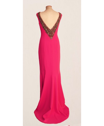 VESTIDO NATALIA   LARGO  ROSA   NACHO BUENO
