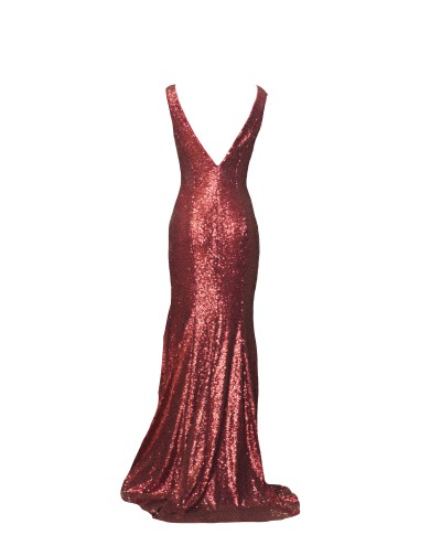VESTIDO ELIE   LARGO BURDEOS  X&M