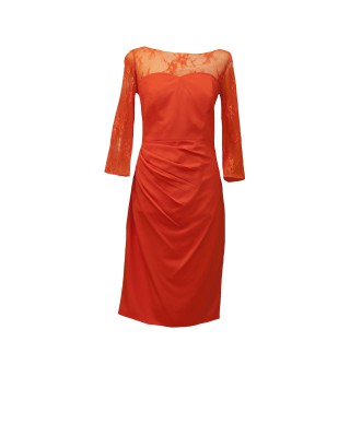 VESTIDO DEVA  MIDI ROJO     J GRANADOS