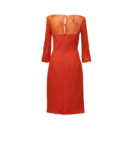 VESTIDO DEVA  MIDI ROJO     J GRANADOS