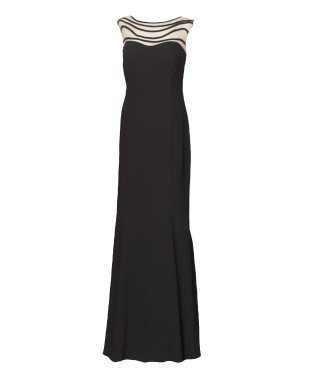 VESTIDO CRIS  LARGO NEGRO  CABOTINE