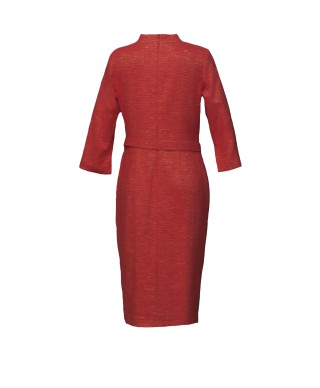 VESTIDO PELENOPE  MIDI ROJO  NURIBEL