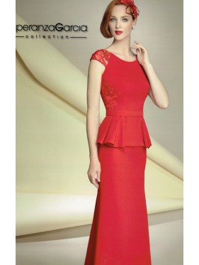 VESTIDO BEJARIN LARGO ROJO   ESPERANZA GARCIA