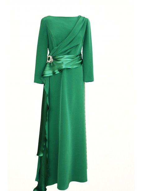VESTIDO ALBA LARGO VERDE