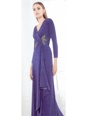 VESTIDO CANALES  LARGO AZUL KLEIN