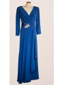 VESTIDO CANALES  LARGO AZUL KLEIN