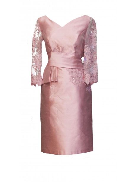 VESTIDO SEVILLA MIDI ROSA 