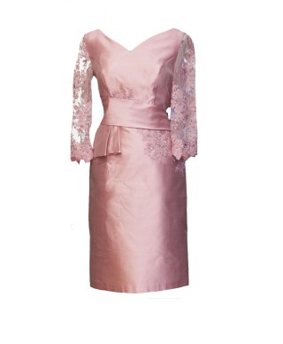 VESTIDO SEVILLA MIDI ROSA 