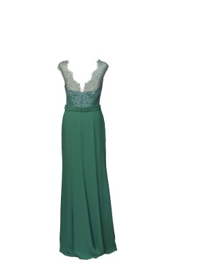 VESTIDO VENUS  LARGO VERDE