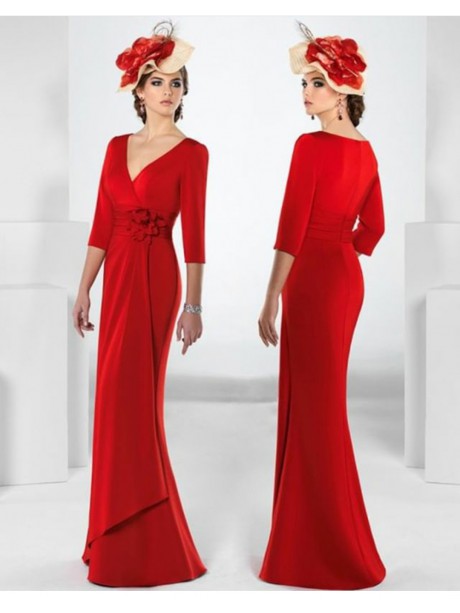 VESTIDO KIRON  LARGO ROJO  