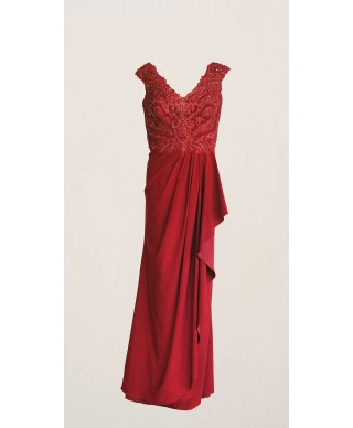 VESTIDO SOL LARGO GRANATE   MGNY