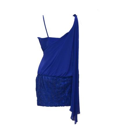 VESTIDO SELENA  CORTO  AZUL KLEIN CABOTINE