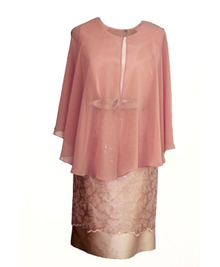 VESTIDO MARIAN  CORTO ROSA   CULTURA EUROPEA
