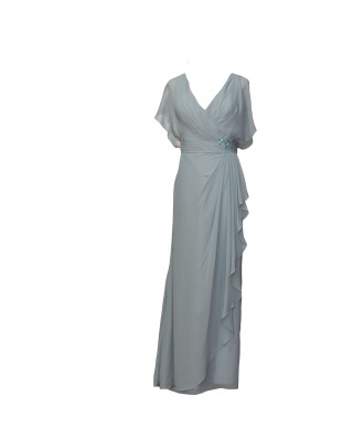 VESTIDO PATRICIA  LARGO  AZUL PLOMO   FARA