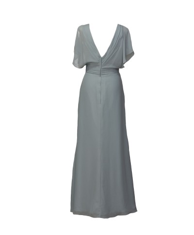 VESTIDO PATRICIA  LARGO  AZUL PLOMO   FARA