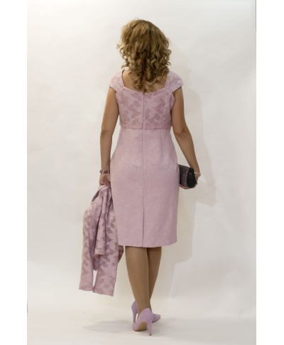 CONJUNTO DE CHAQUETA Y VESTIDO ROSA MIDI CABOTINE