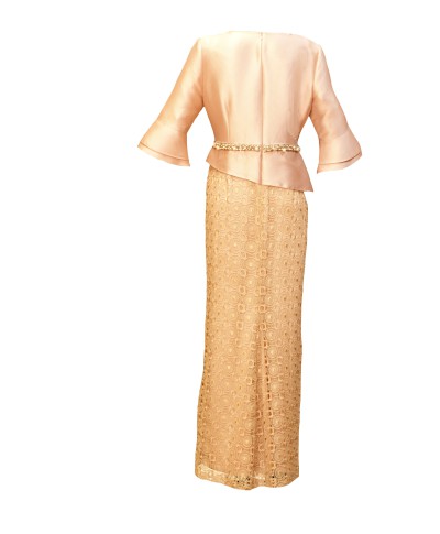 VESTIDO MARGARITA  LARGO  ROSA   MOURIÑO