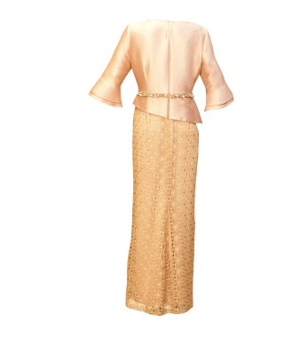 VESTIDO MARGARITA  LARGO  ROSA   MOURIÑO