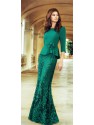 VESTIDO ISA LARGO  VERDE   NATIVIDAD JIMENEZ