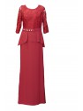 VESTIDO GRETA  LARGO GRANATE    NATIVIDAD JIMENEZ