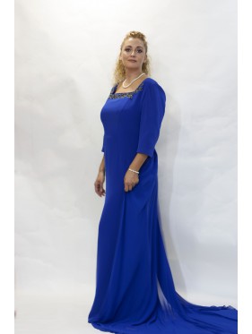 VESTIDO LISBOA  LARGO AZUL KLEIN   ESTHEFAN