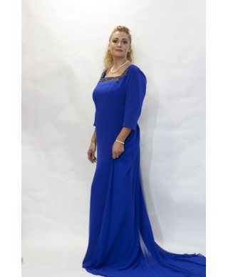 VESTIDO LISBOA  LARGO AZUL KLEIN   ESTHEFAN