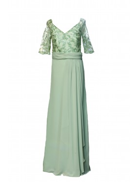 VESTIDO PORTUGAL LARGO VERDE   ANGELA ARIZA