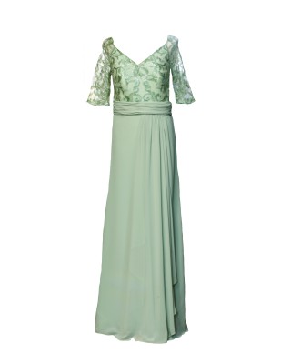 VESTIDO PORTUGAL LARGO VERDE   ANGELA ARIZA