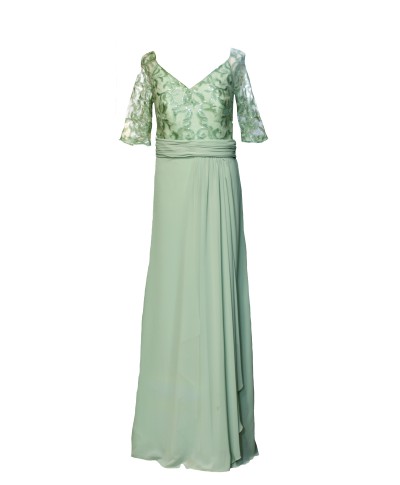 VESTIDO PORTUGAL LARGO VERDE   ANGELA ARIZA