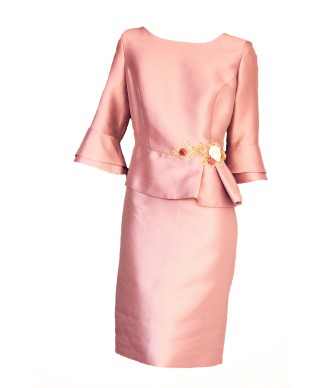 VESTIDO ALICANTE ROSA MIDI