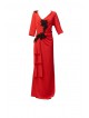 VESTIDO GALA LARGO ROJO  RAFFAELO