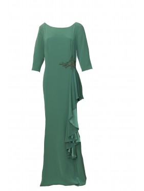 VESTIDO SUIZA LARGO VERDE  RAFFAELO
