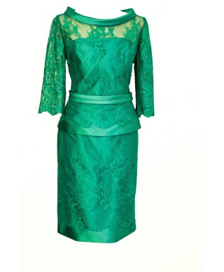 VESTIDO BARBARA MIDI VERDE  ESPERANZA GARCIA