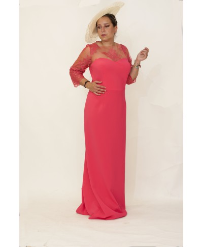 VESTIDO ADELA LARGO CORAL  MANU GARCIA