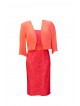VESTIDO CON CHAQUETA MIDI ROJO  CABOTINE