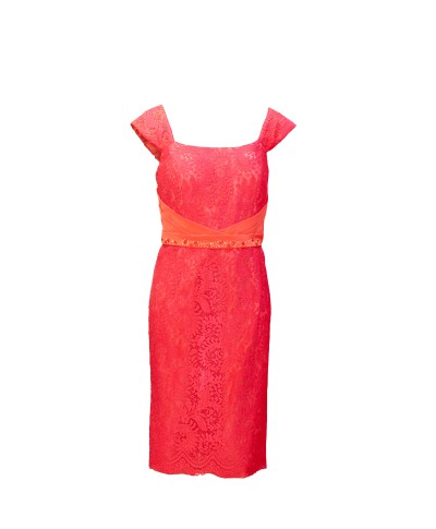 VESTIDO CON CHAQUETA MIDI ROJO  CABOTINE