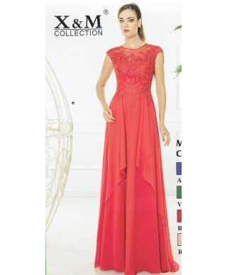 VESTIDO AIDA LARGO ROJO  X&M