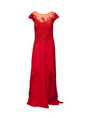 VESTIDO INGRID LARGO ROJO  X&M