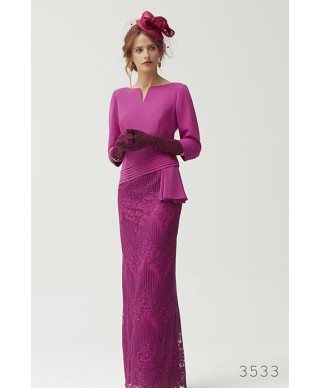 VESTIDO CELESTE LARGO  MOURIÑO