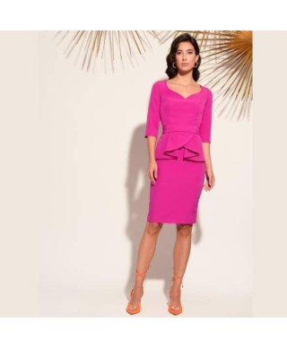 VESTIDO MIDI ROSA   ROLE MOLE