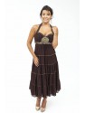 VESTIDODE FIESTA  MIDI KIM  MARRON  RENE DERHY 