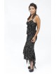 VESTIDO MIDI DE FIESTA   TORRE TERCIOPELO NEGRO