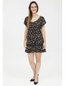  VESTIDO DE FIESTA CORTO CORTES  NEGRO FRENCH CONECTIONN 