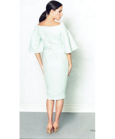 VESTIDO BAZA MIDI AGUA MARINA    NURIBEL